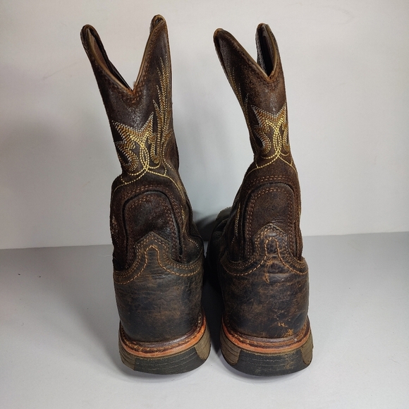 Ariat WorkHog Waterproof Composite Toe Boot Brown Leather Men's Shoe Size 9.5D - Picture 8 of 11